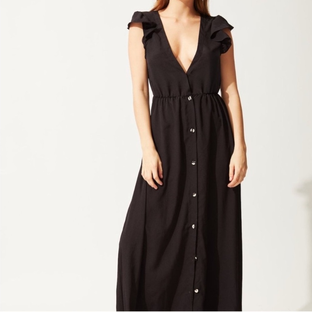 Solid & Striped Black Maxi